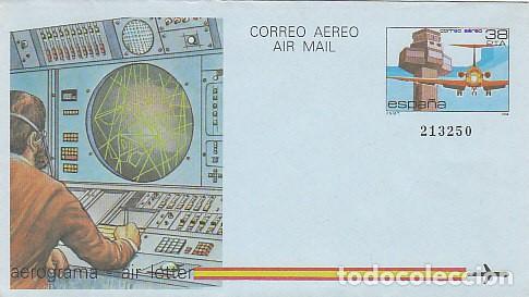 Sellos: AEROGRAMA EDIFIL 208, AEROPUERTO DE GERONA