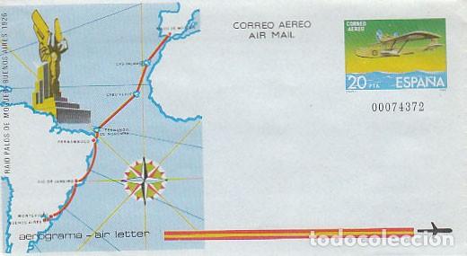 Sellos: AEROGRAMA EDIFIL 201 (A&Ntilde;O 1981) RAID MADRID-MANILA EN 1926