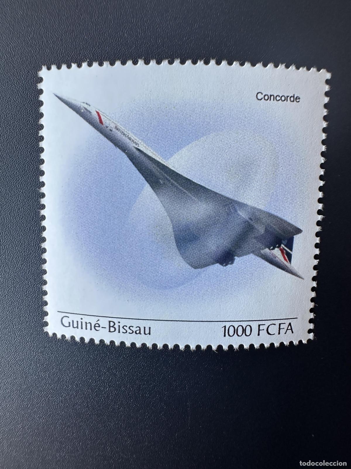 Sellos: Guinea-Bis&aacute;u 2023 Mi.? Sello personalizado Concorde Airplane Flugzeug