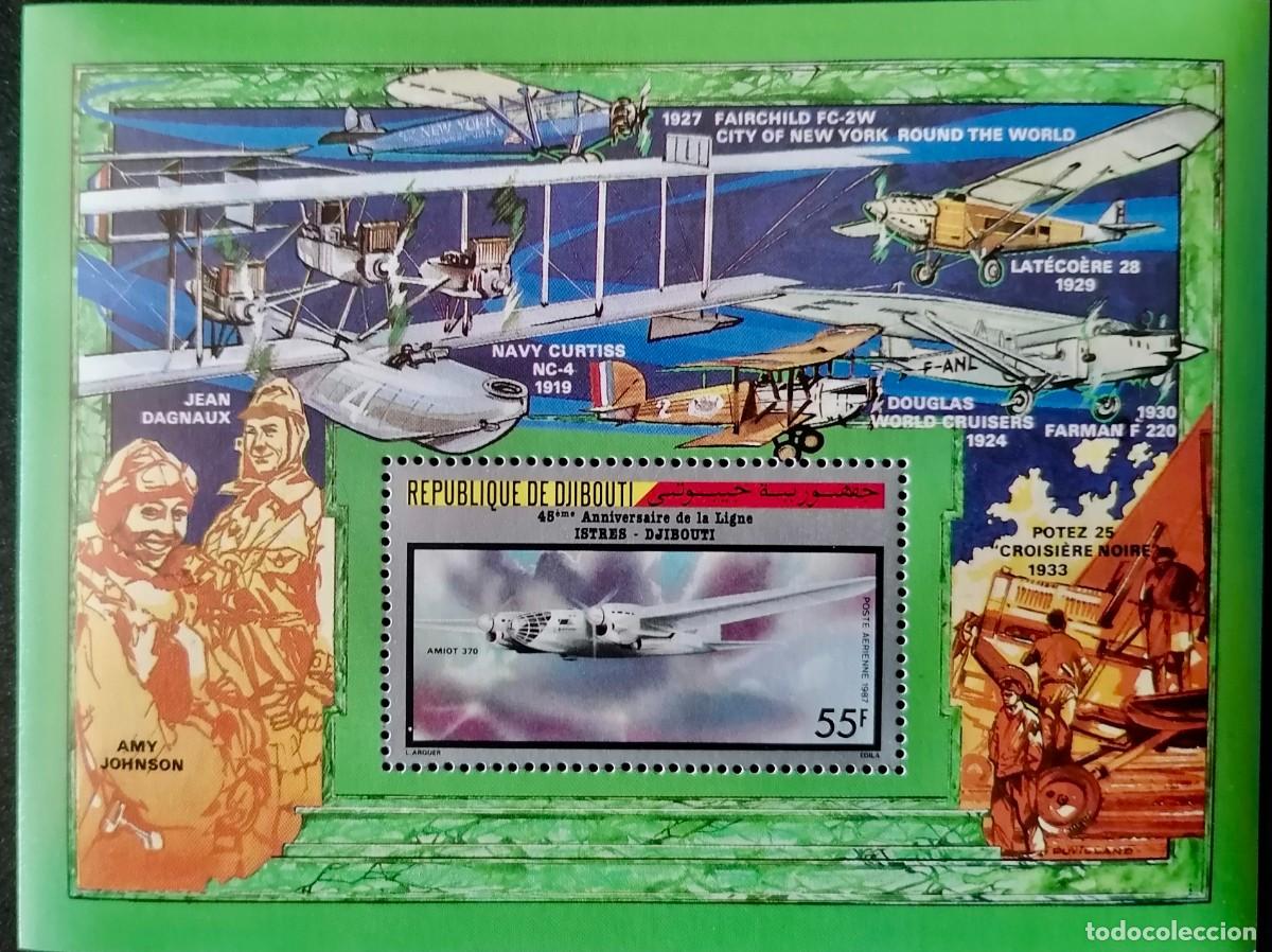 Sellos: DJIBOUTI 1987 - HB AVIACI&Oacute;N .