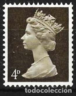 Sellos: Gran Breta&ntilde;a 1968 - Mi 456 ycm uu - YT 475a - Reina Isabel II - MNH** ( a = F&oacute;sforos )