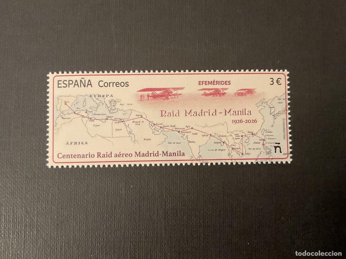 Sellos: ESPA&Ntilde;A A&Ntilde;O 2026. CENTENARIO RAID AEREO MADRID-MANILA