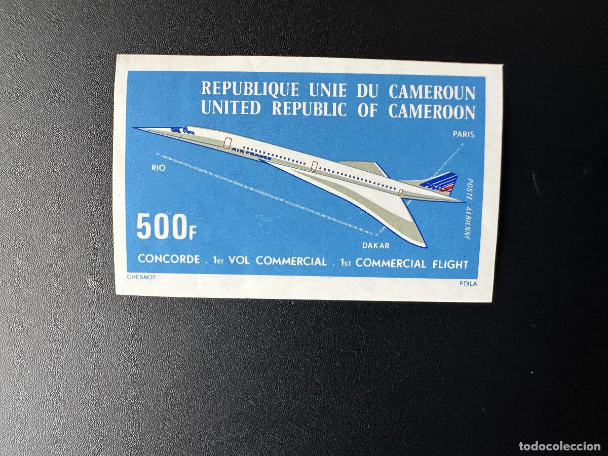 Sellos: Camer&uacute;n 1976 Mi. 818 ND Concorde primer vuelo comercial Aviaci&oacute;n supers&oacute;nica