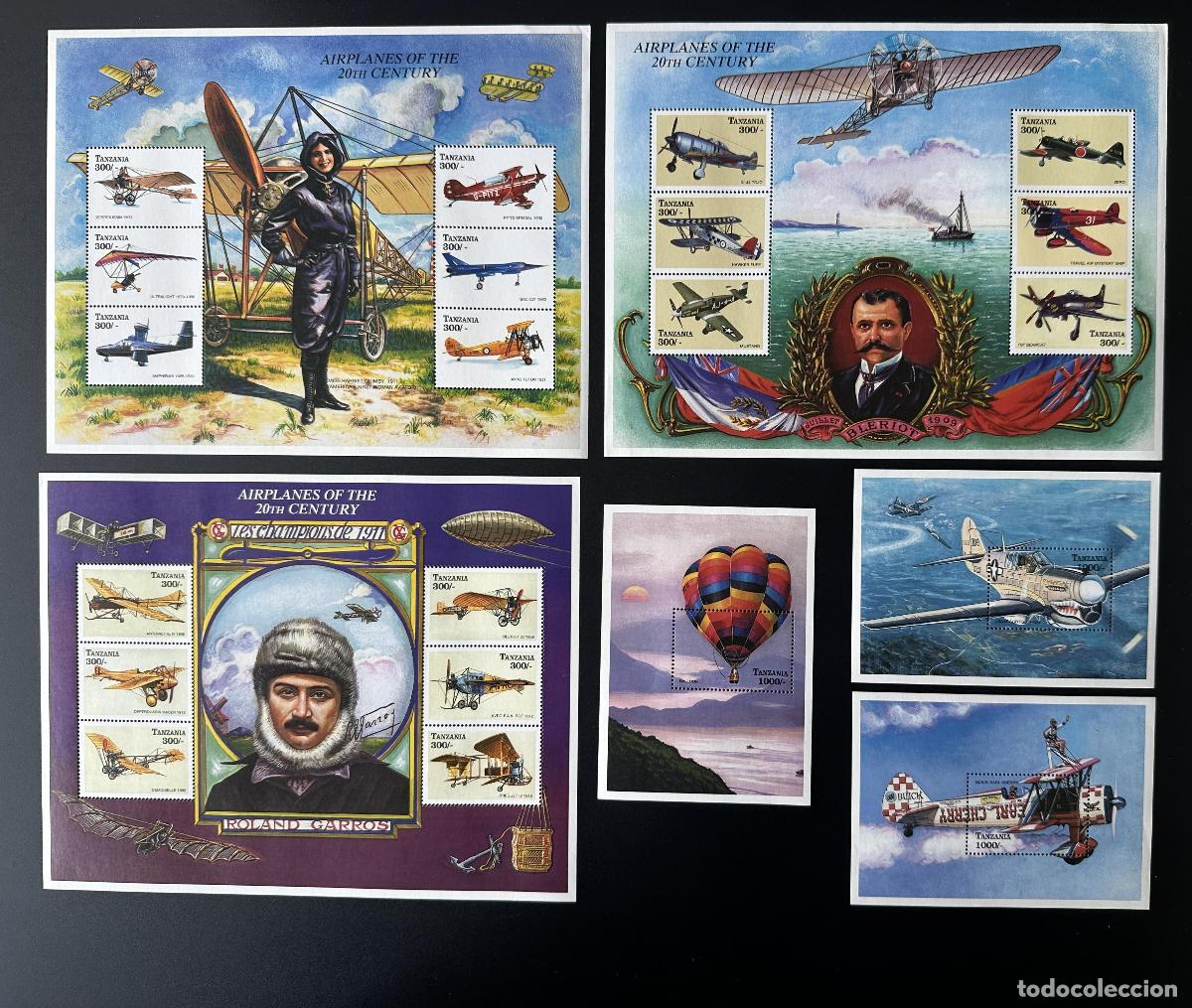Sellos: Tanzania 1998 Mi. 2887-2904 Bl. 390-392 Avi&oacute;n de aviaci&oacute;n Aeron&aacute;utica del siglo XX