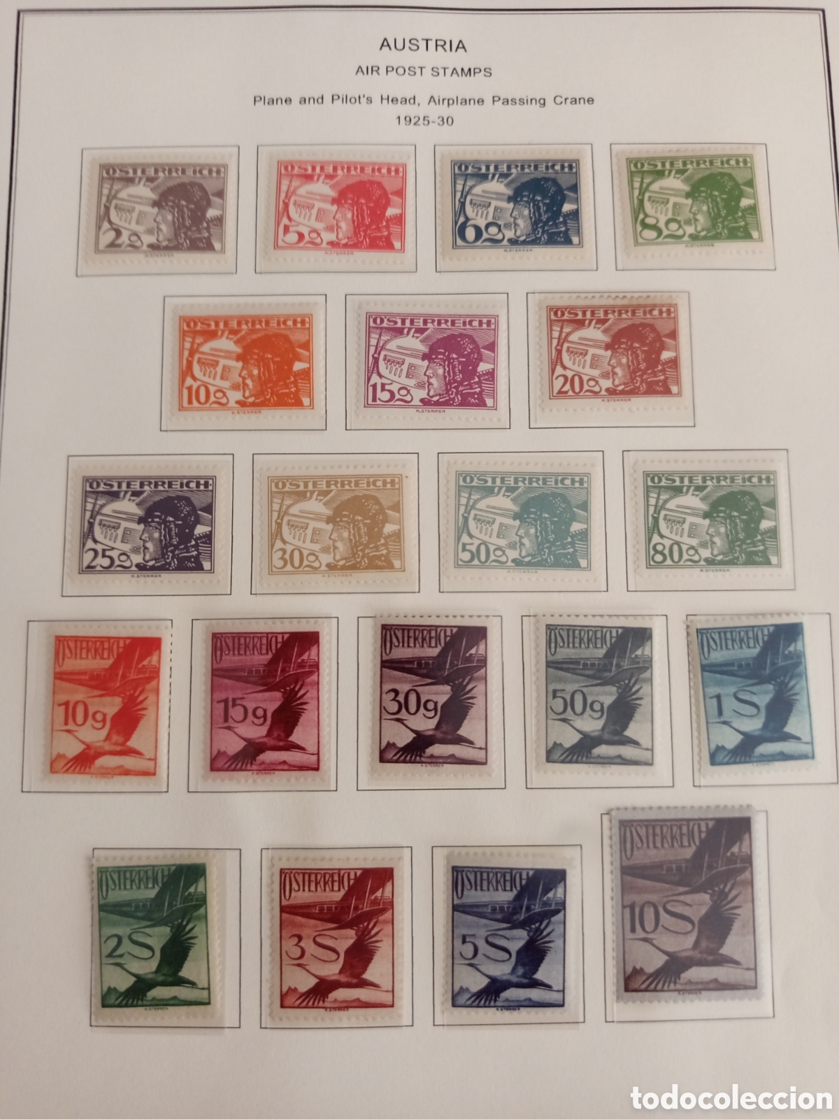 Sellos: AUSTRIA, 1925/30. CORREO A&Eacute;REO: PILOTO, AVI&Oacute;N Y AVE. YVERT A&Eacute;REO 12/31. PEDIDO M&Iacute;NIMO 3 &euro;. VER FOTOS