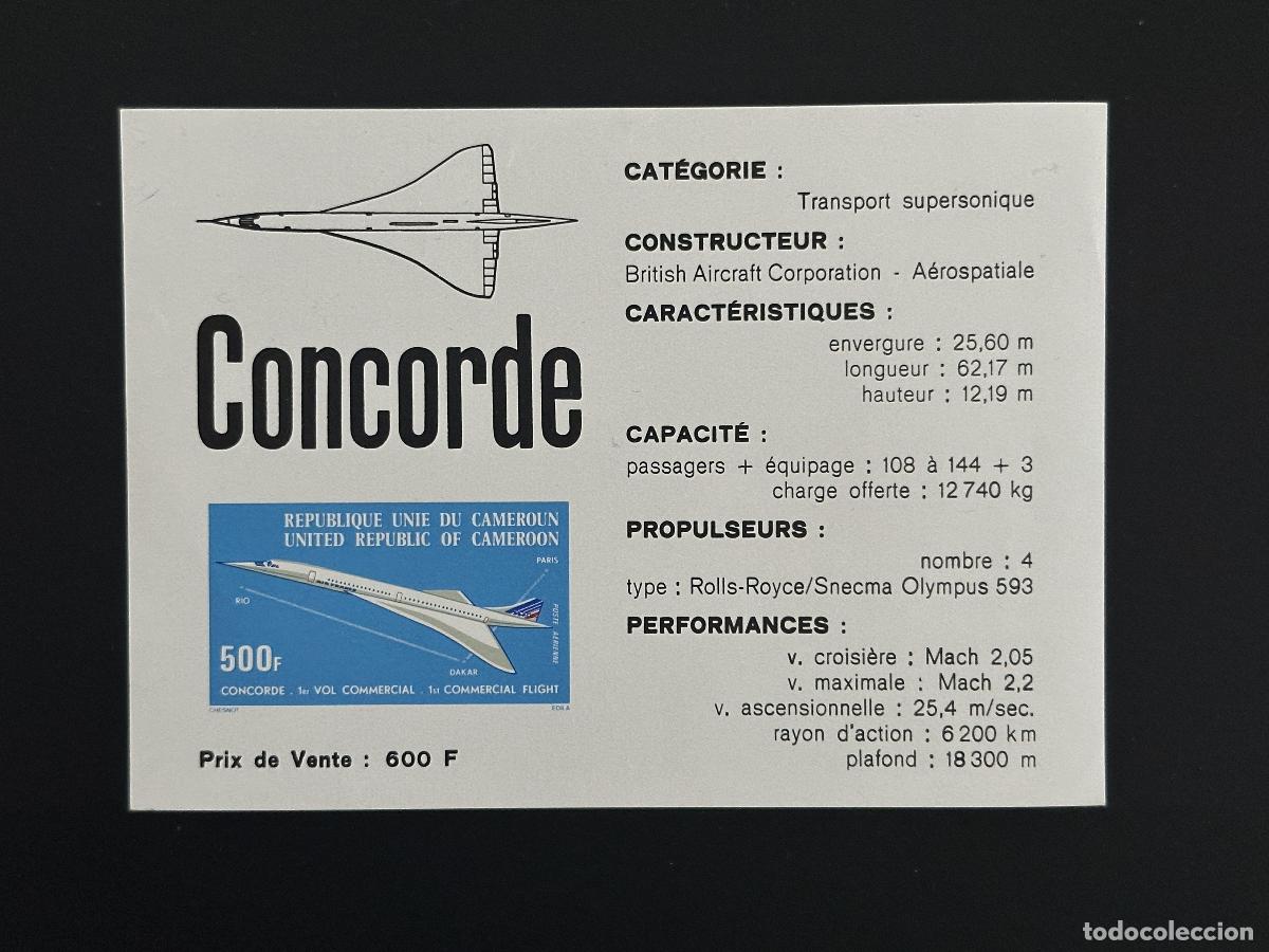 Sellos: Camer&uacute;n 1976 Mi. Bl. 10 aviones Concorde de prueba lujo (aviaci&oacute;n supers&oacute;nica)