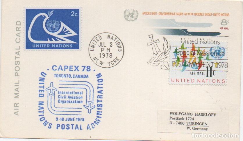 Sellos: CAPEX'78 EN TOORONTO, CANADA, ORGANIZACION INTERNQACIONAL DE LA AVIACION CIVIL,MATASELLO 3-7-1978