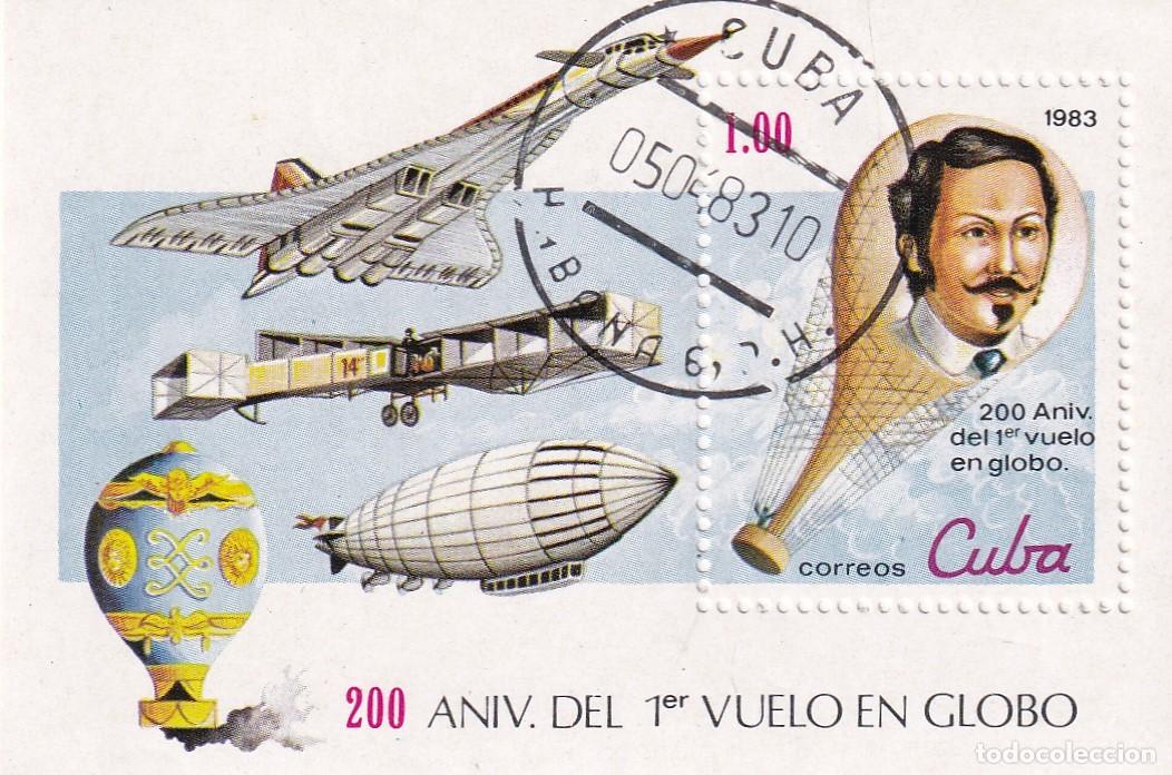 Sellos: HB Hojita Bloque Cuba 1983 - 200 Aniversario del primer vuelo en globo