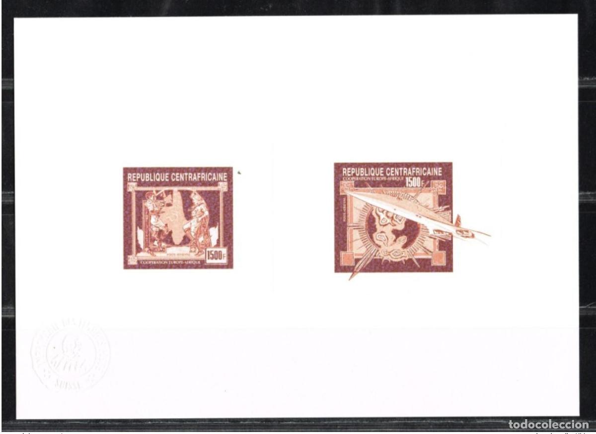 Sellos: Centroafricana 1980 Mi. 695 - 696 Colectiva Artist Proof Avion Concorde