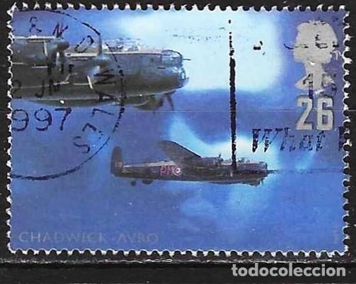 Sellos: Gran Breta&ntilde;a 1997 - Mi 1697 IA - YT 1968 - Aviones : Roy Chadwick and Avro Lancaster MkI