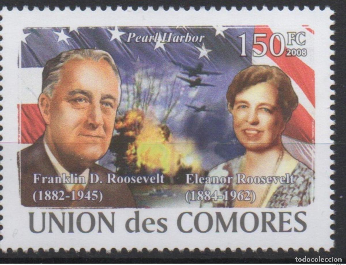 Sellos: Comoras 2008 Estados Unidos Franklin D. Roosevelt Pearl Harbor Mi. I-VI Bl. I No publicado