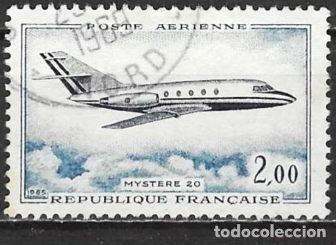 Sellos: Francia 1965 - Mi 1514 - YT A 42 - Avi&oacute;n Dassault : Myst&egrave;re 20