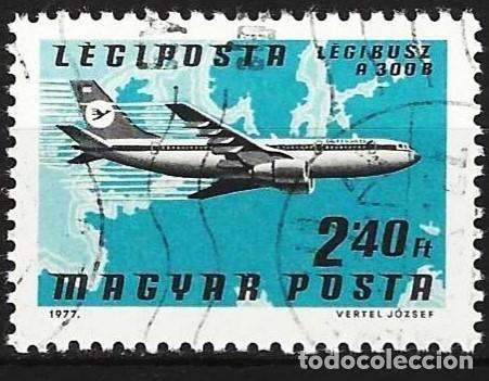 Sellos: Hungr&iacute;a 1977 - Mi 3225 - YT A 395 - Av&iacute;on Airbus A-300 ( A&eacute;reo )