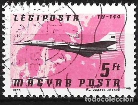 Sellos: Hungr&iacute;a 1977 - Mi 3227 - YT A 397 - Av&iacute;on Tupolev TU-144 ( A&eacute;reo )