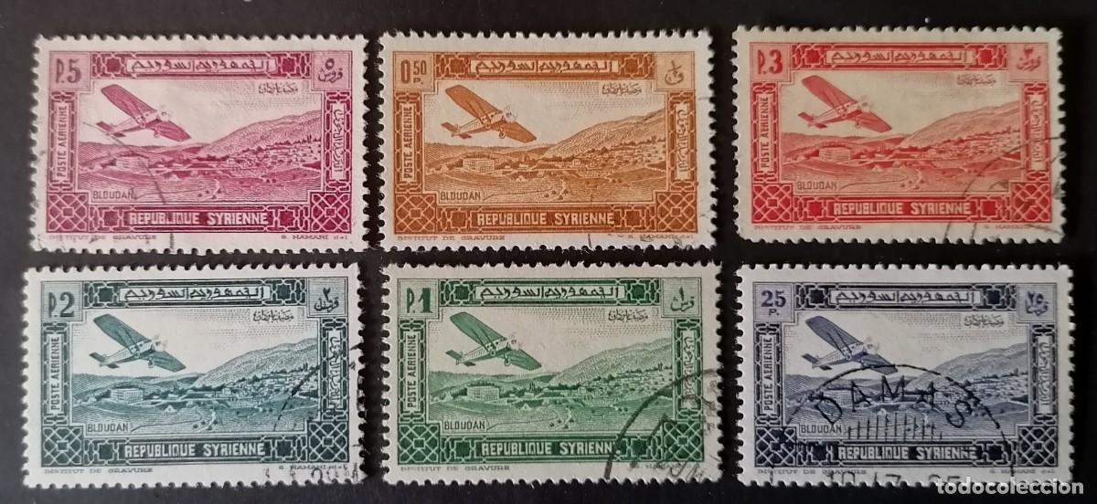 Sellos: SIRIA 1934 - SOBREVOLANDO BLOUDAN . INCOMPLETA .