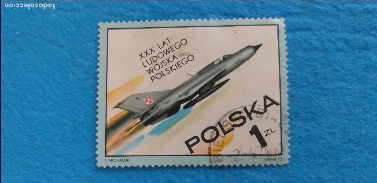 Sellos: Sello USADO. POLONIA, POLSKA - AVI&Oacute;N. Yvert 2116