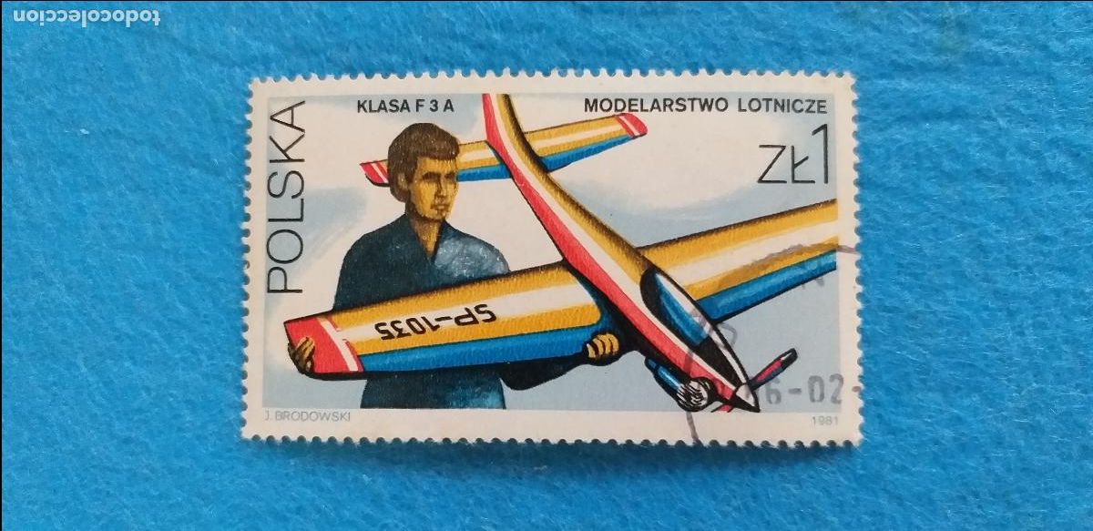 Sellos: Sello USADO. POLONIA, POLSKA - AVI&Oacute;N. Yvert 2573