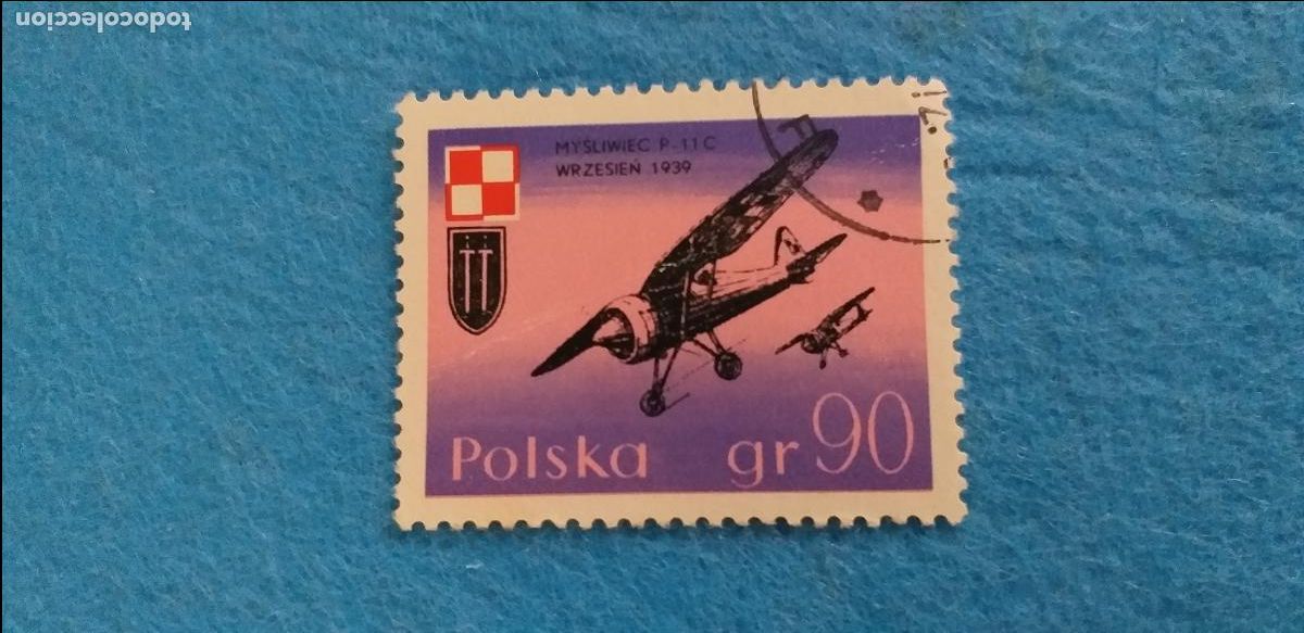 Sellos: Sello USADO. POLONIA, POLSKA - AVI&Oacute;N.