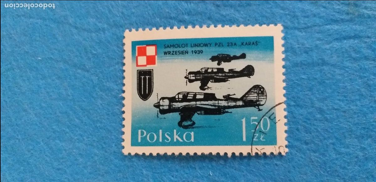 Sellos: Sello USADO. POLONIA, POLSKA - AVI&Oacute;N.