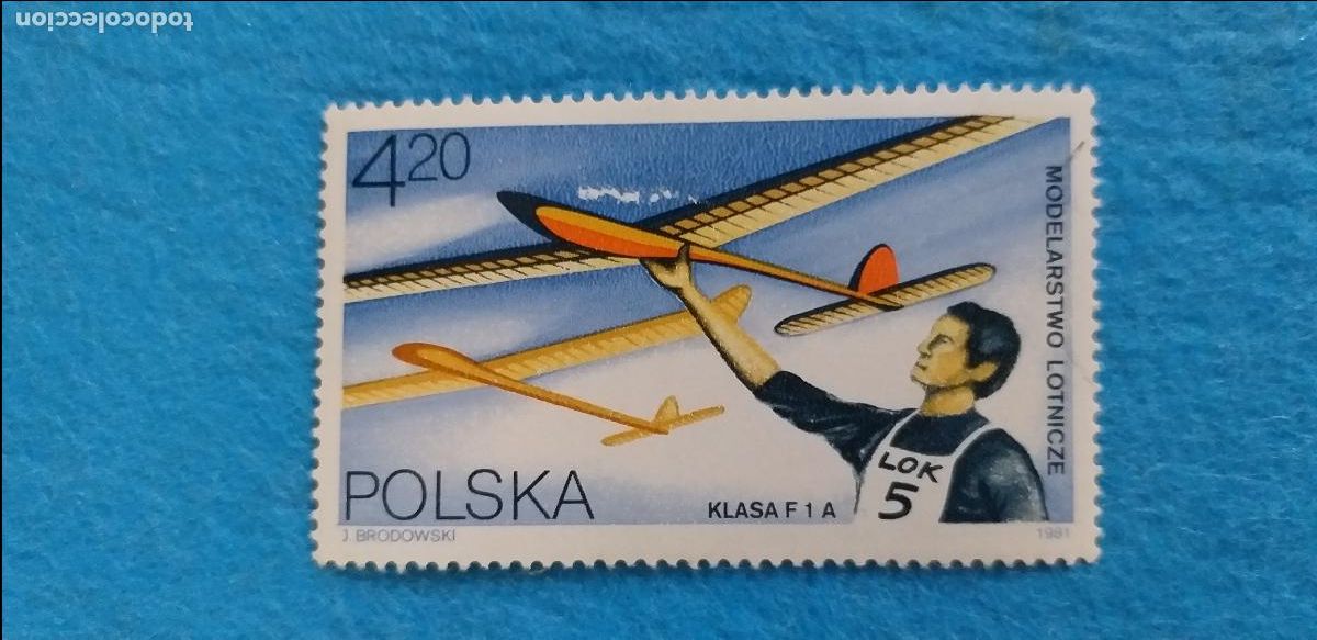 Sellos: Sello USADO. POLONIA, POLSKA - AVI&Oacute;N. Yvert 2576