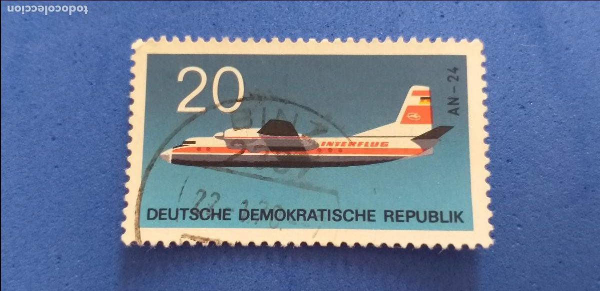 Sellos: Sello Alemania. Tem&aacute;tica: Aviones. Yvert 1217. A&ntilde;o 1969