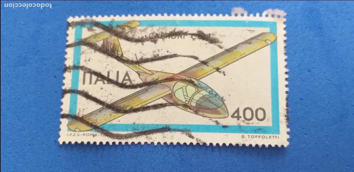 Sellos: Sello Italia. Tem&aacute;tica: Aviones. Yvert 1568. A&ntilde;o 1983