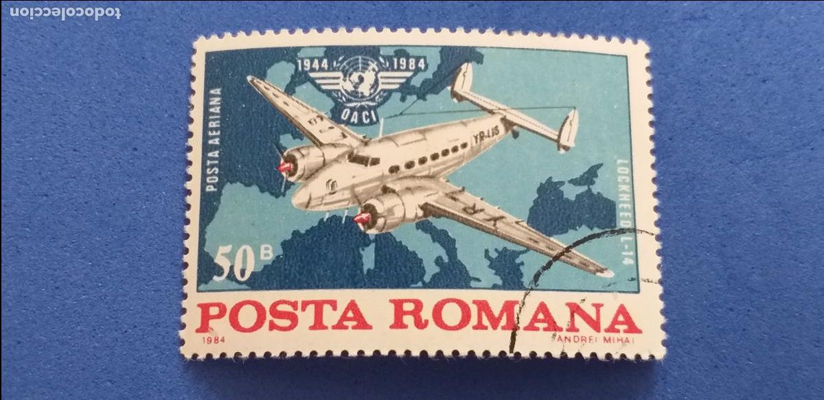 Sellos: Sello RUMANIA POSTA ROMANA. A&ntilde;o 1984. Tem&aacute;tica: Aviones.