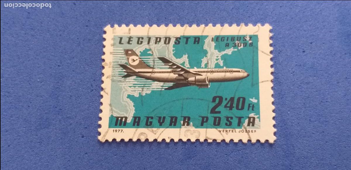 Sellos: Sello Magyar, Hungr&iacute;a. Tem&aacute;tica: Aviones. Yvert A 395