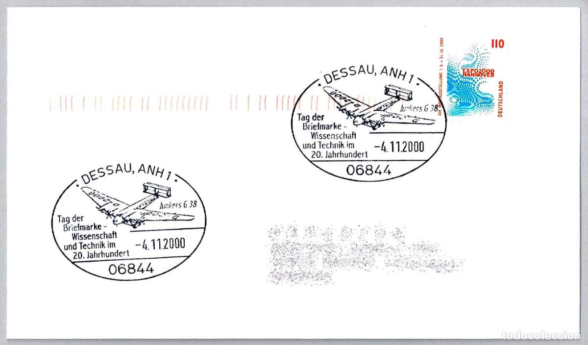 Sellos: Matasellos AVIONES - JUNKERS G 38. Dessau, Anh, Alemania, 2000