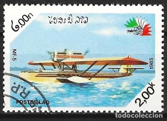 Sellos: Loas 1985 - Mi 860 - YT 667 - Hidroavi&oacute;n M.F.S.