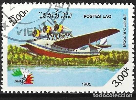 Sellos: Loas 1985 - Mi 861 - YT 668 - Hidroavi&oacute;n Macchi Castoldi M.C.100