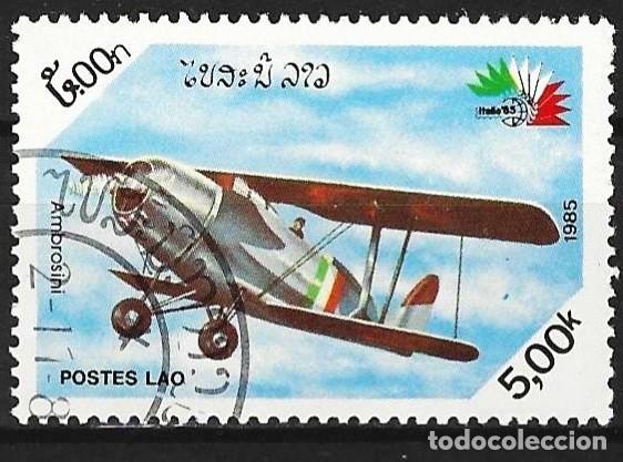 Sellos: Loas 1985 - Mi 863 - YT 670 - Avi&oacute;n Ambrosini