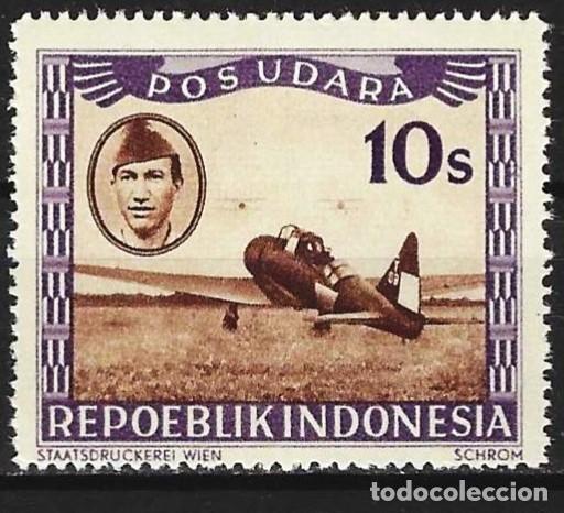 Sellos: Indonesia 1948 - Mi L 27 - Impresi&oacute;n de Viena : Avi&oacute;n - MNH** ( A&eacute;reo )