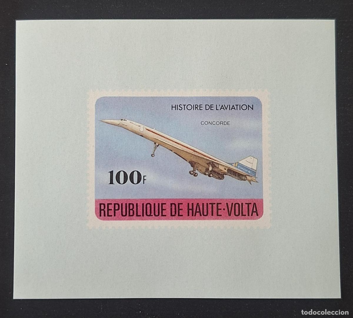 Sellos: Alto Volta 1978 Mi. 710 prueba de lujo Concorde aviaci&oacute;n avi&oacute;n