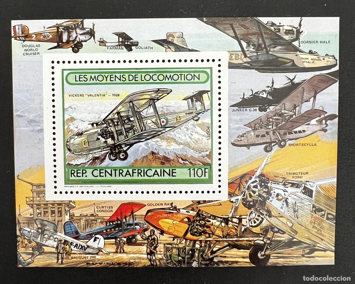 Sellos: Centro&aacute;frica 1982 Mi. 828A Aviones Vickers Valentia biplano