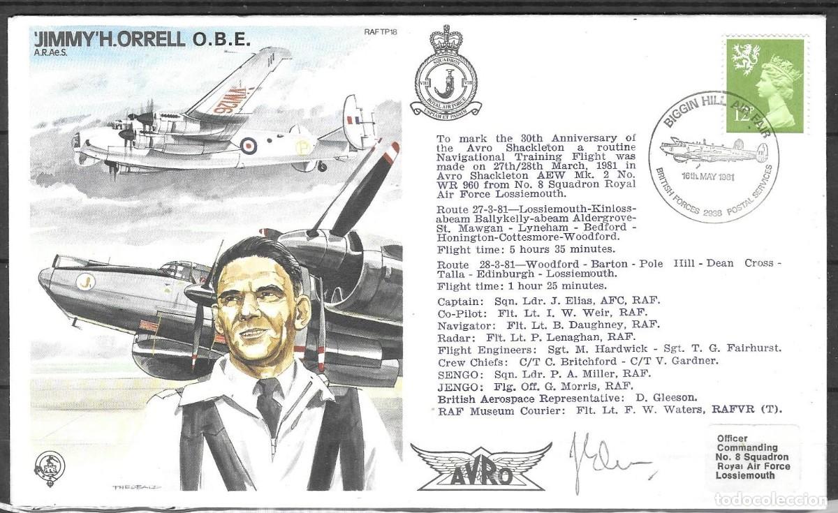 Sellos: SOBRE COMMEMMORATIVO DE GRAN BRETA&Ntilde;A 1981, TEMATICA AVIACION