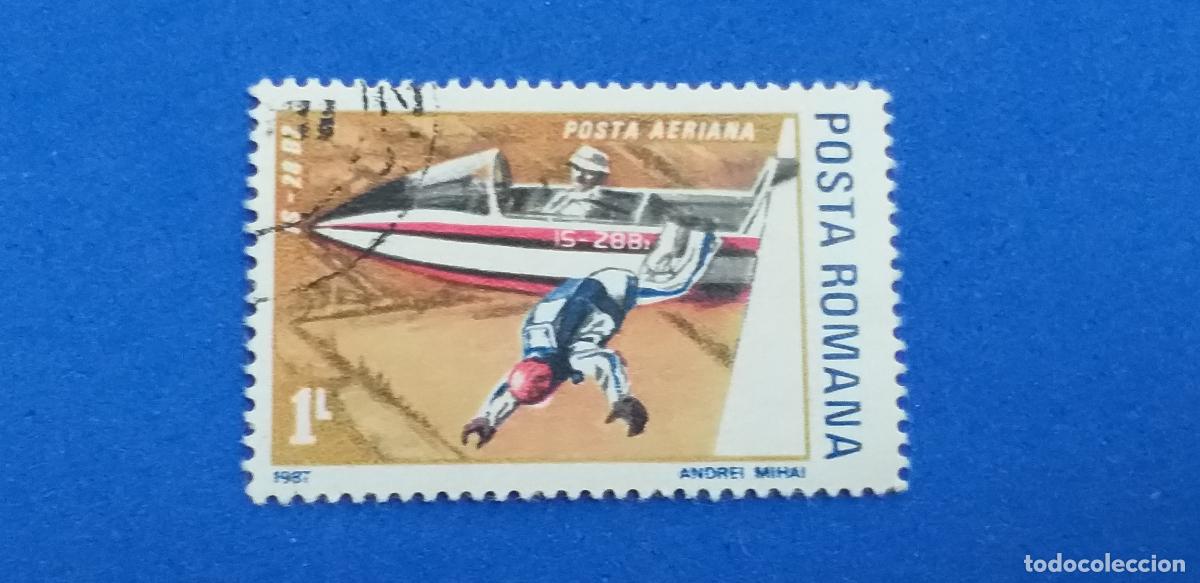 Sellos: Sello usado. Pais: Posta Romana. Rumania. Tem&aacute;tica aviones. Andrei Mijah. A&ntilde;o 1987
