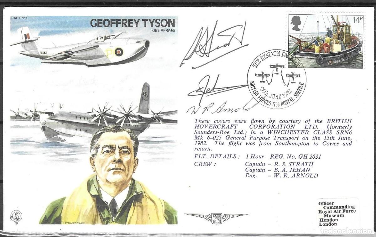 Sellos: SOBRE COMMEMMORATIVO GRAN BRETA&Ntilde;A 1982, GEOFFREY TYSON
