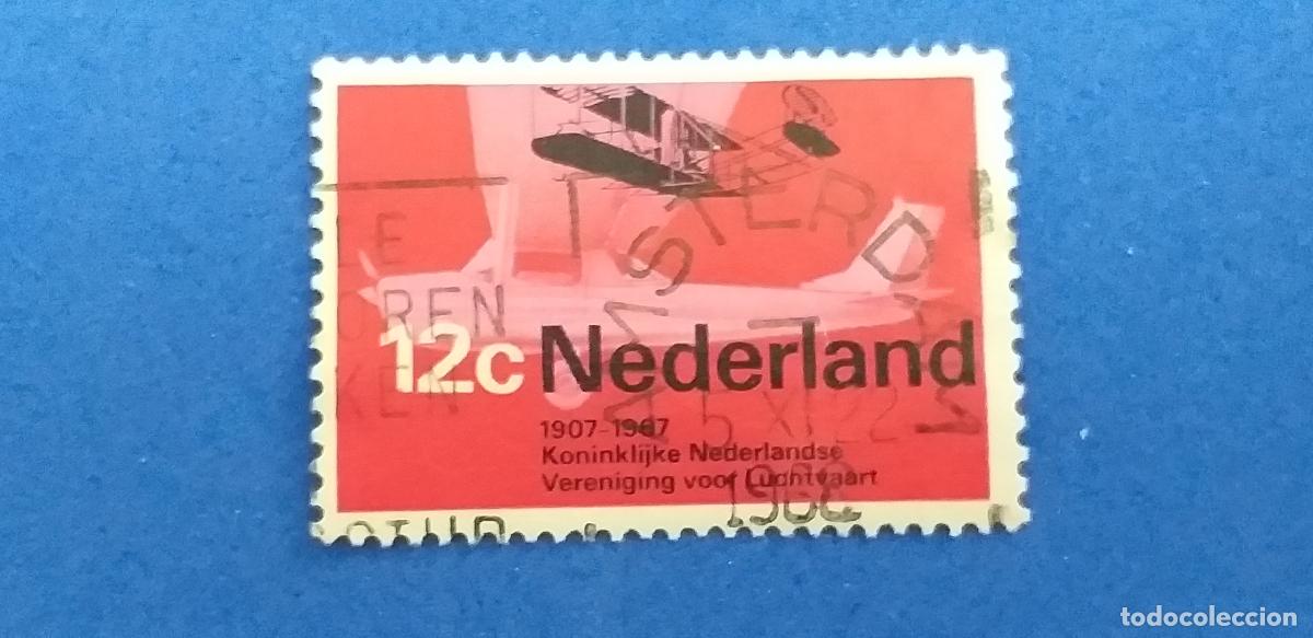 Sellos: Sello usado. Pais: Nederland, Holanda. Tem&aacute;tica aviones. YVERT 874. A&ntilde;o 1968 Progreso de la AVIACI&Oacute;N