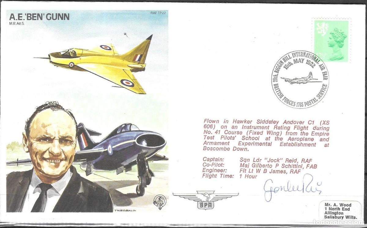 Sellos: SOBRE COMMEMORATIVO DE GRAN BRETA&Ntilde;A 1982, A.E.BEN GUNN