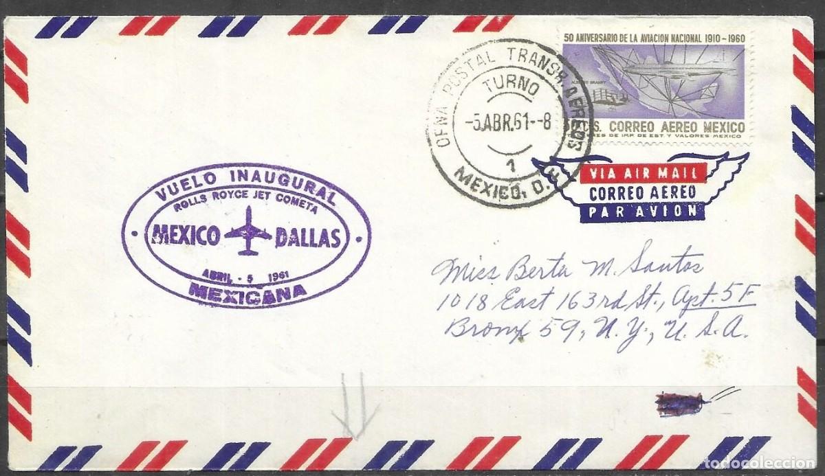 Sellos: SOBRE CIRCULADO DE MEXICO 1961