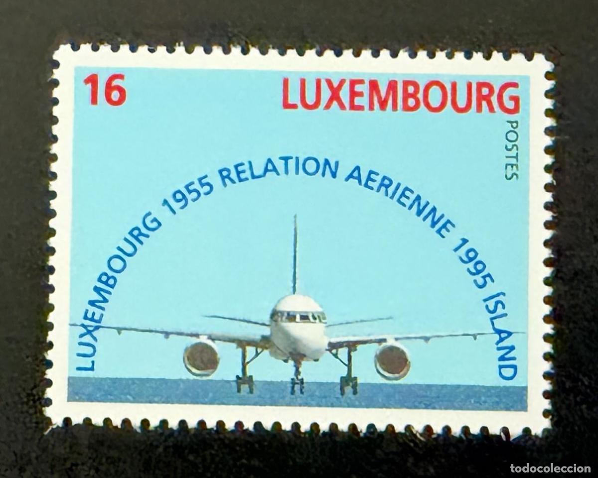 Sellos: Luxemburgo 1995 Mi. 1374 emisi&oacute;n conjunta Islandia aviaci&oacute;n avi&oacute;n