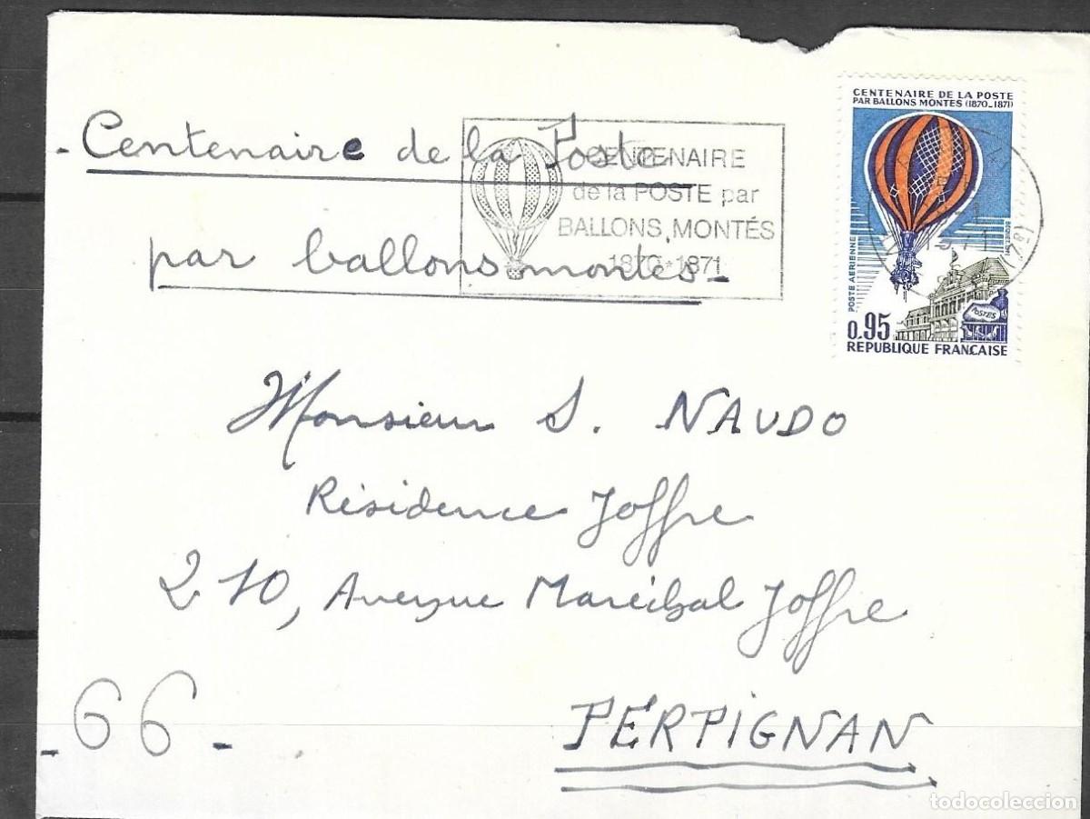 Sellos: CARTA CIRCULADA DE FRANCIA 1971
