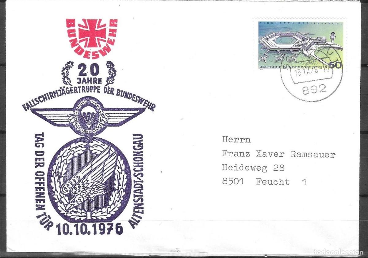Sellos: sobre militar conmemorativo oficial de la Rep&uacute;blica Federal de Alemania (RFA) de 1976