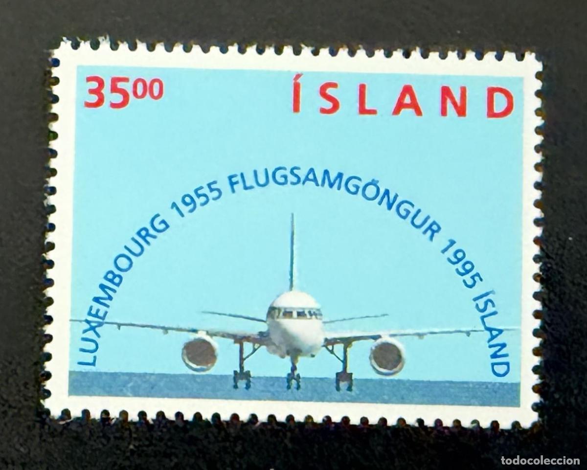 Briefmarken: Islandia 1995 Mi. 832 emisi&oacute;n conjunta Luxemburgo aviaci&oacute;n avi&oacute;n
