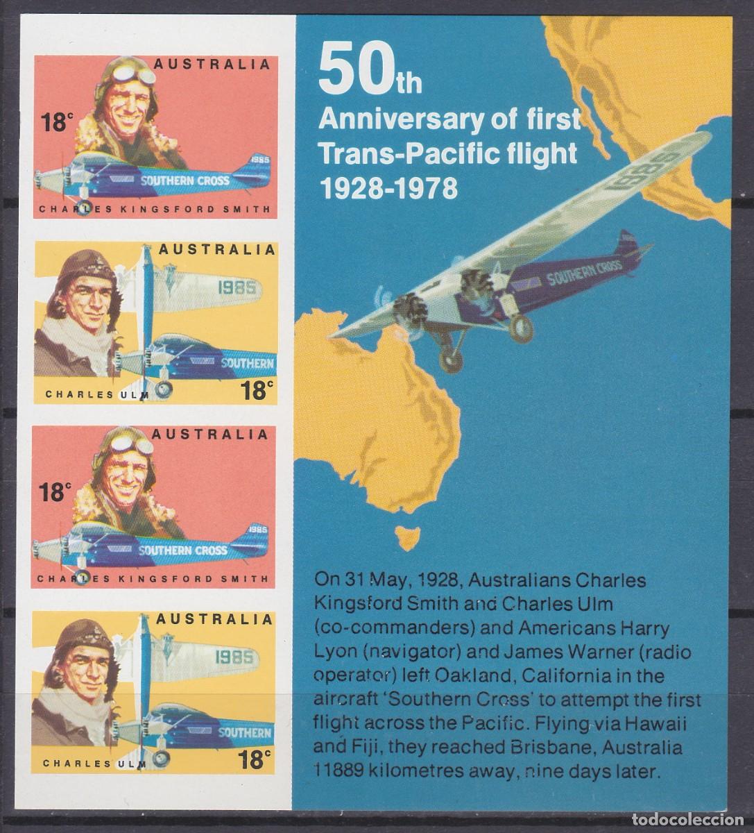 Francobolli: AUSTRALIA (643) 1978 SERIE COMPLETA HB SIN DENTAR NUEVO ** MNH TEMA AVIACION