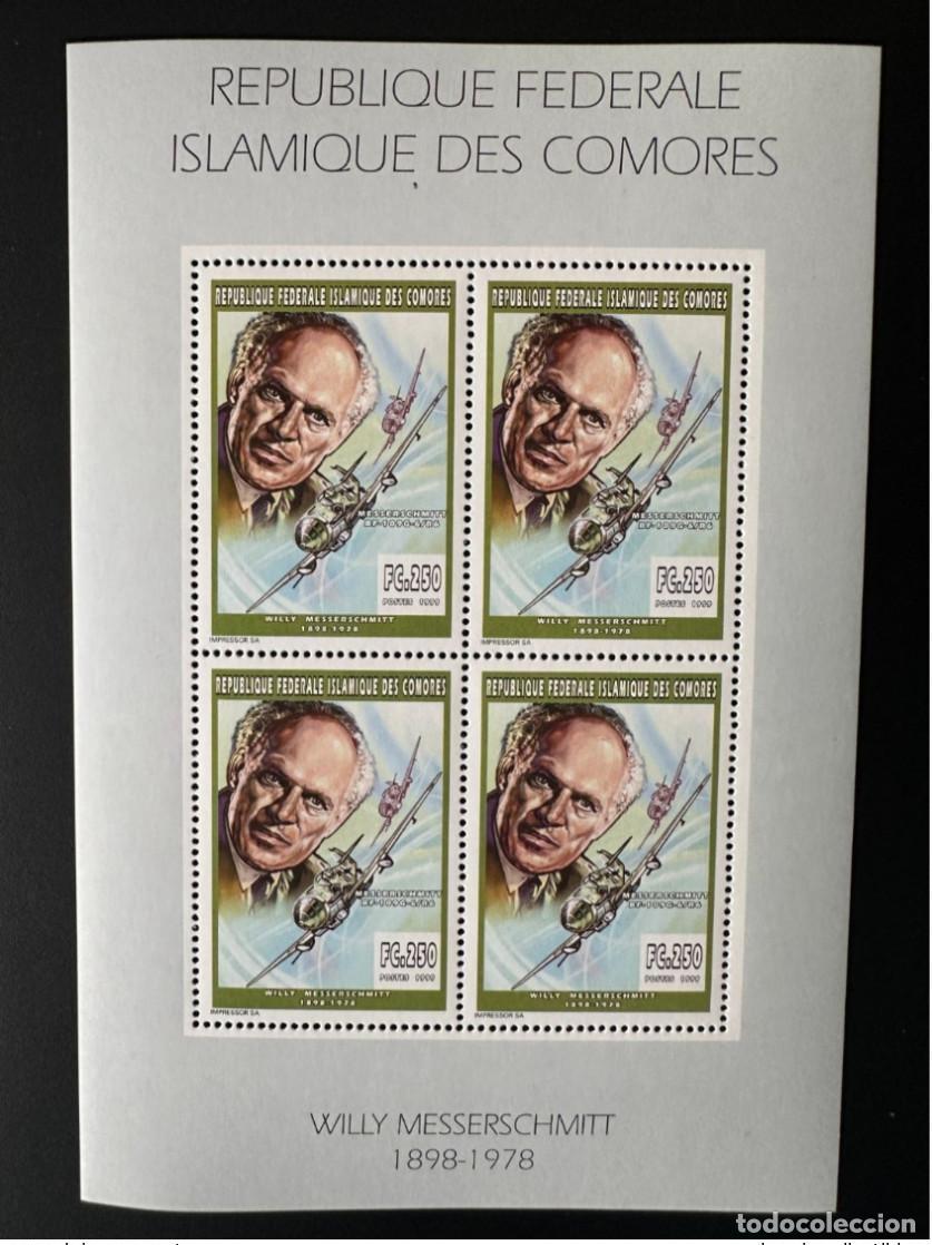 Sellos: Comoras Komoren 1999 YT 1115 Willy Messerschmitt Avion Airplane Flugzeug