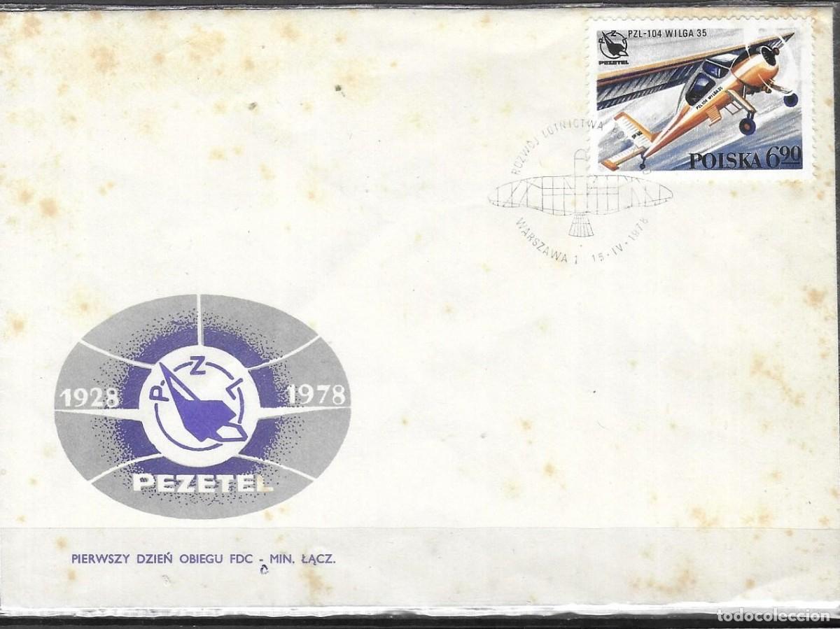 Briefmarken: FDC Polonia 1978 - 50&ordm; Aniversario Pezetel - Avi&oacute;n PZL-104 Wilga 35