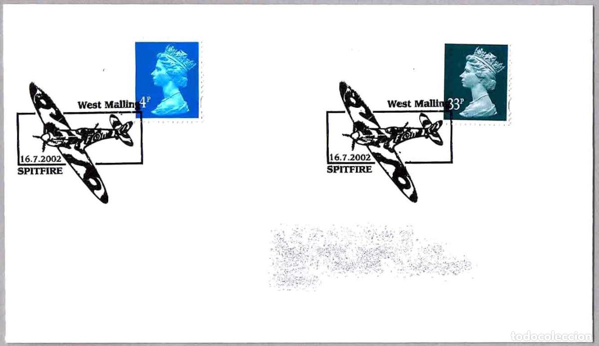 Sellos: Matasellos AVIONES - AVION SPITFIRE. West Malling, Reino Unido, 2002