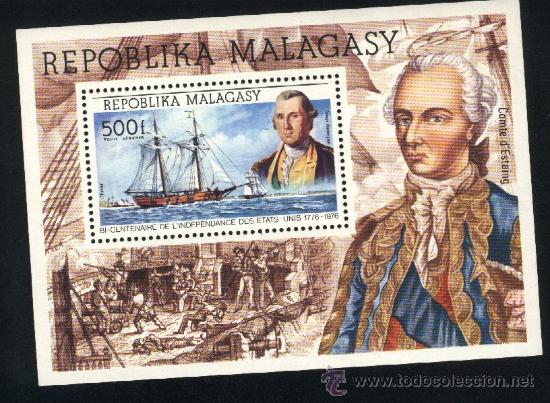 Sellos: Hojita Madagascar / Malagasy / Barcos - Foto 1